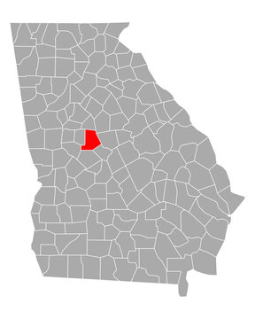 Karte von Monroe in Georgia