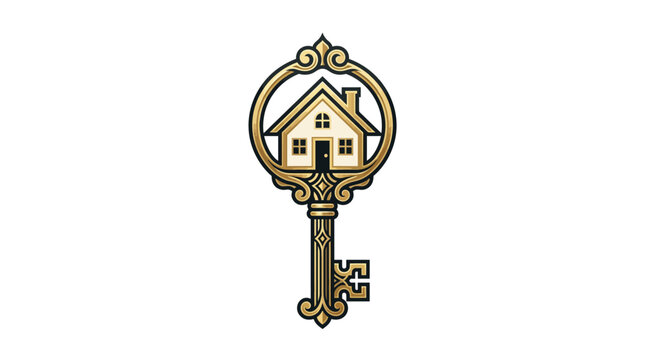 Golden Key House Symbol.