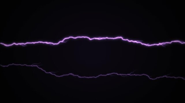 黒に紫の稲妻が走る電気エネルギーの抽象背景