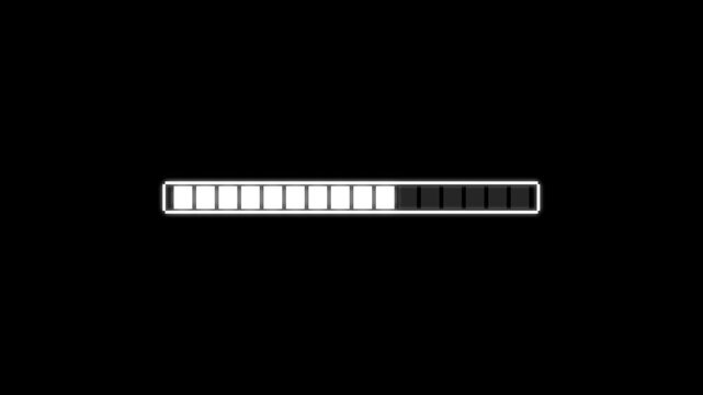 Segmented Loading Progress Bar Motion Graphic, Red to Green Status Progress Animation Pack on Light and Dark Backgrounds
