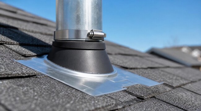 Roof Vent Flashing on Asphalt Shingles