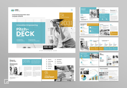 Business Pitch Deck Brochure Layout