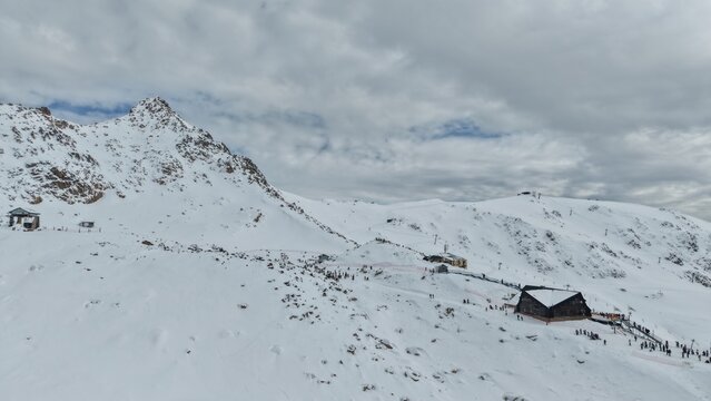 snow-capped mountains, 2,000 meters above sea level