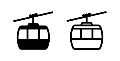 Cable car gondola lift mountain transport icon © liubomir118809