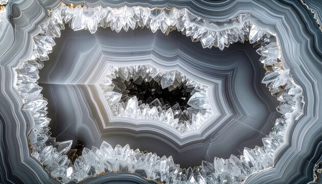 Abstract Crystal Geode Texture Background with Upper Copy Space2