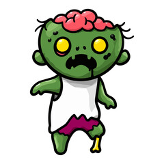 Fototapeta premium Chibi Zombie Illustration - Clipart