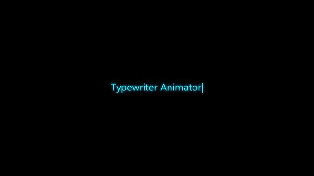 Glowing Orange Typewriter Text Animation with Blinking Cursor on Black Background Editable Typography Motion Graphic