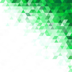 Fototapeta premium Abstract geometric background with green triangles and white space for your modern design. EPS 10