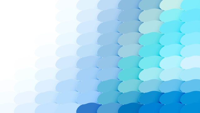 Abstract scale mosaic blue sea pattern background. Paper art pattern
