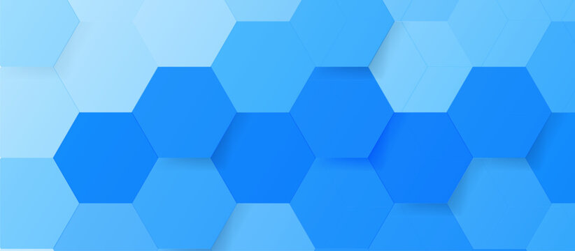 Abstract blue geometric shape technology digital hi tech concept background. Space for your text