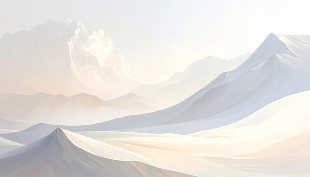 Misty Snowy Hills