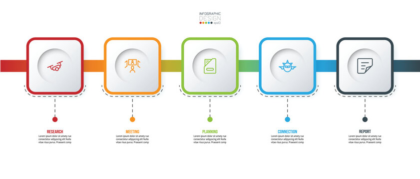 Timeline chart business infographic template.
