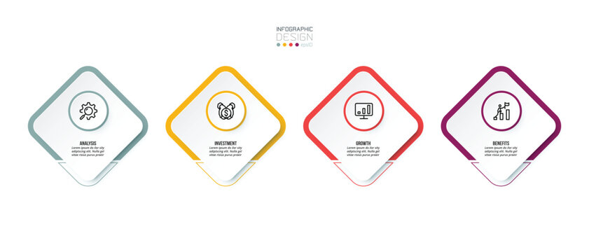 Business concept infographic template with option.