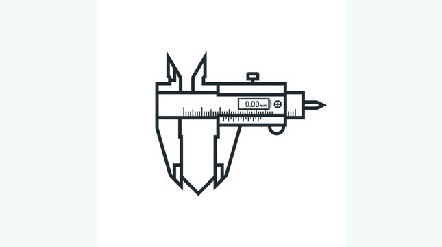 Technical digital caliper for precision measurement.