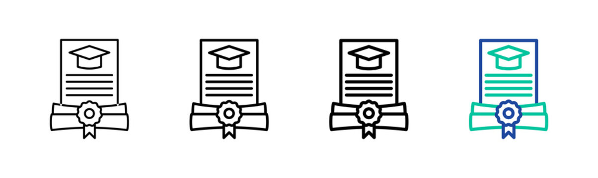 Phd Icon Collection Different Style Outline