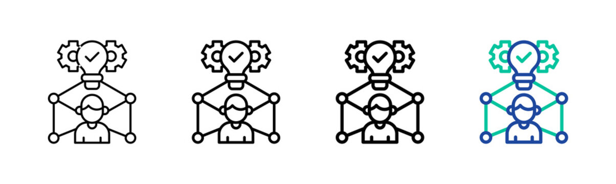 Competency Framework Icon Collection Different Style Outline