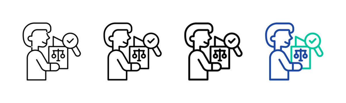 Case Study Icon Collection Different Style Outline