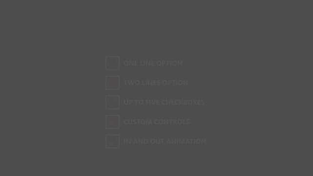Animated Checkbox List User Interface Element Reveal and Fade for Explainer Videos