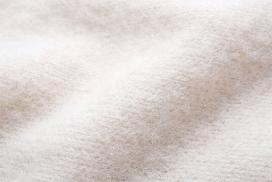 Soft fluffy cashmere texture, white delicate wool fabric