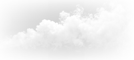 Obraz premium White cloud smoke with soft airy diffusion transparent PNG