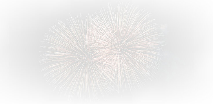 Golden burst fireworks with glitter sparks and light effect PNG