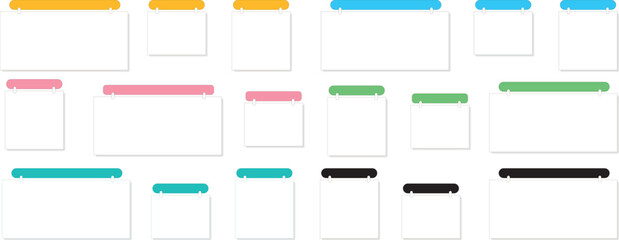 ring bound memo pad set, colorful blank note sheet template © Adobe Dobi