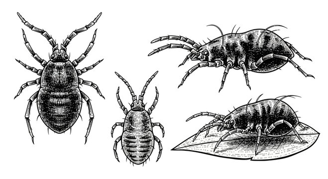Scientific Illustration of Aphids