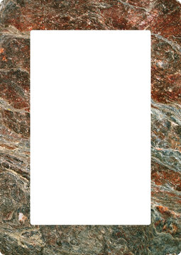 Large rock frame texture with a transparent background