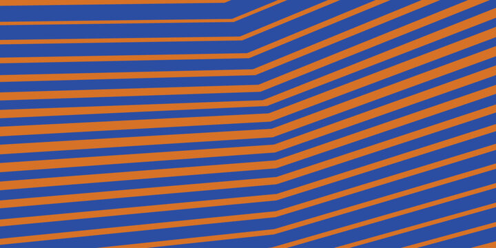 Abstract blue and orange parallel stripes