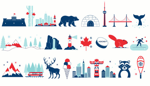 Canadian Icons Vector Collection