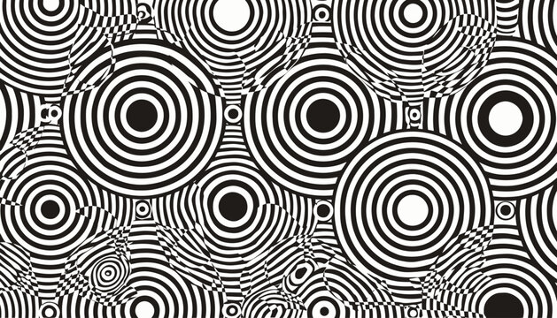 Abstract concentric circles pattern