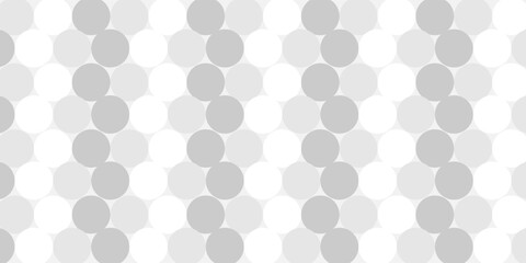 Seamless gray checkered pattern for textiles and wallpapers in 70s and 60s retro style. White geometric mosaic pattern in trendy scandinavian style with circles and squares. © Hayyina