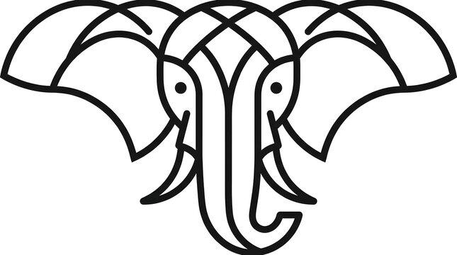 vector illustration of an elephant