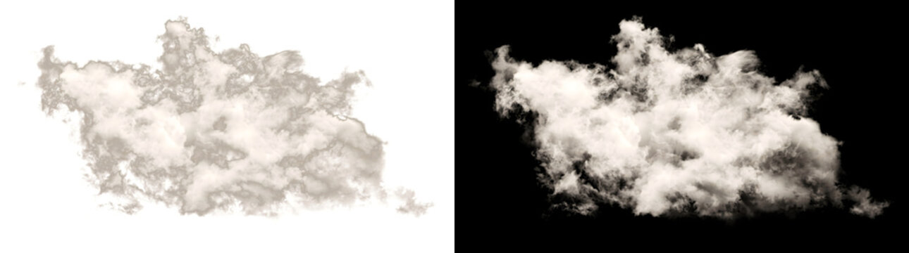 Sunset cloud formation with realistic warm texture for creative designs with PNG, Transparent and Black Background Versions