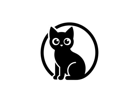 black cat vector