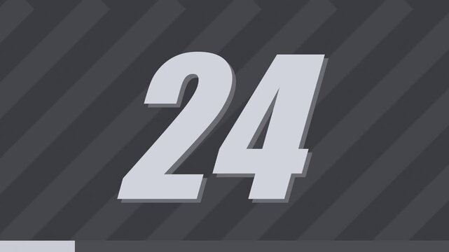 Gray 30 second workout countdown timer with GO ending, fitness training interval animation