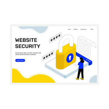 Modern design illustration of locked website 