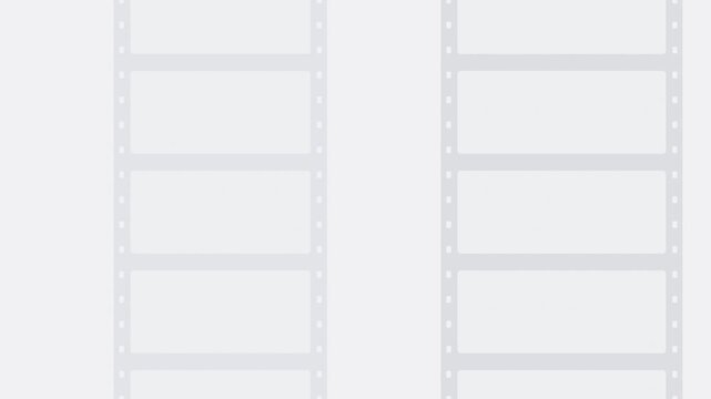 White film strips scrolling vertically, cinema seamless loop background