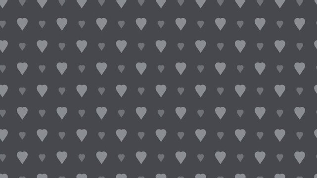 Gray heart pattern scrolling sweetly, valentine seamless loop background