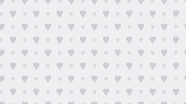 White heart pattern scrolling sweetly, valentine seamless loop background