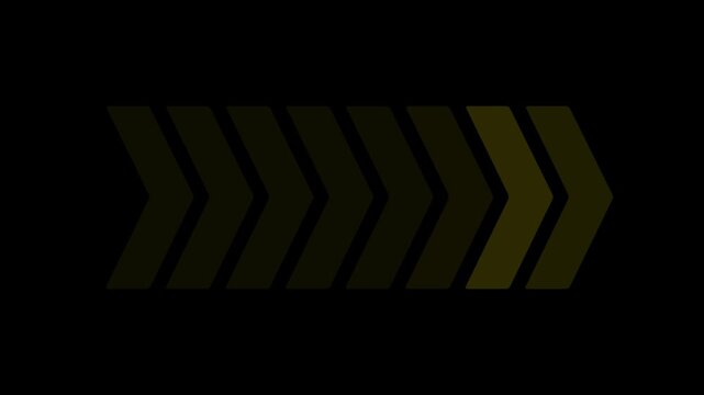 Right arrow directional loop animation. Animated arrows for the overlay video layer. Arrow icon concept  4k video animation.