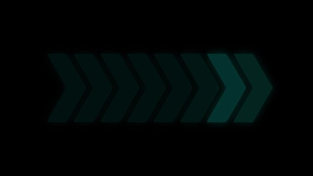 Right arrow directional loop animation. Animated arrows for the overlay video layer. Arrow icon concept  4k video animation.
