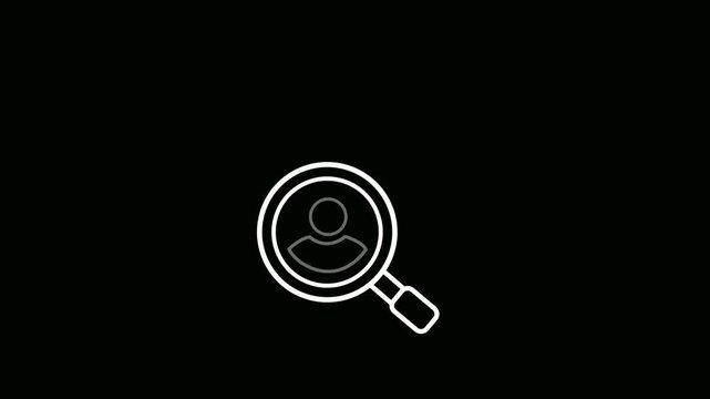 User Search Animated Icon &ndash; Find Customer, User Lookup, Profile Search, Recruitment
