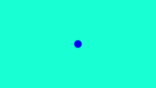 Animated white pulsing dot is surrounded by a glowing circle on a black background.