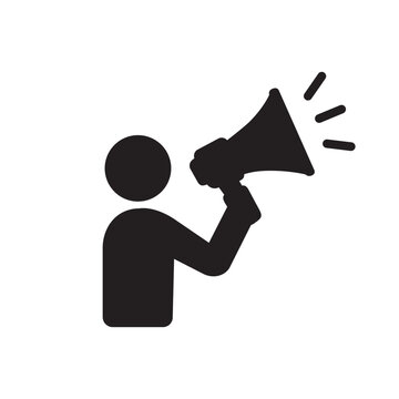 Public Announcement Vector Icon Flat Style