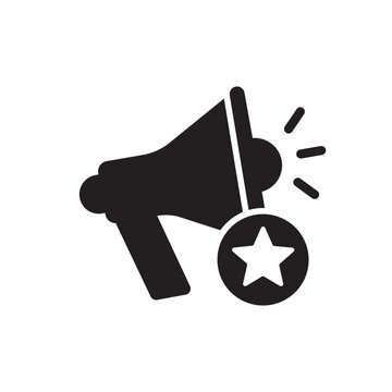 Premium Promotion Megaphone Vector Icon Flat Style