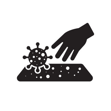 Virus Surface Contamination Vector Icon Flat Style