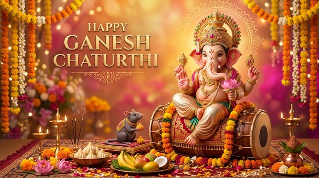 Ganesh Chaturthi background 