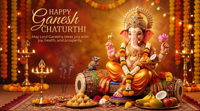 Ganesh Chaturthi background 