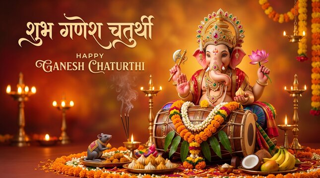 Ganesh Chaturthi background 